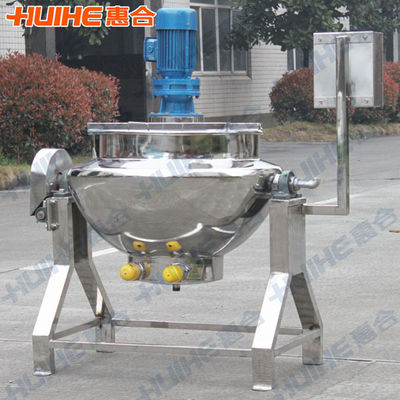 quality Dairy Factory Electric Heating Jacketed Cooking Kettle With Drop Agitator For Food Jam Paste Production factory